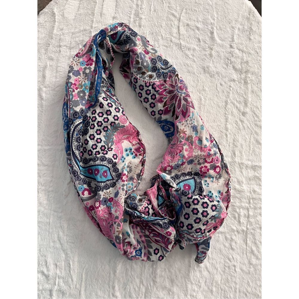 Large Pink Paisley Shawl 100% Cotton